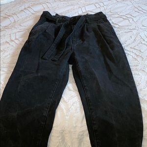 Black denim jeans